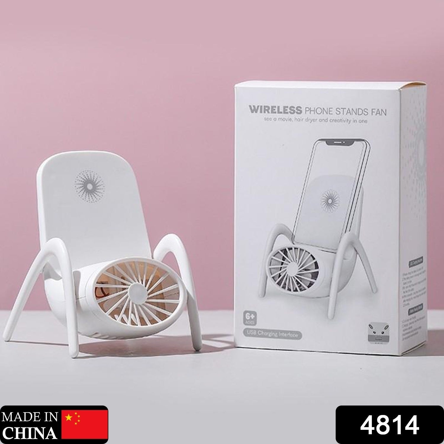 Portable Mobile Phone Holder Fan  Personal Fan Multi- Function Fan Handheld Char - 4814_mobile_stand_fan