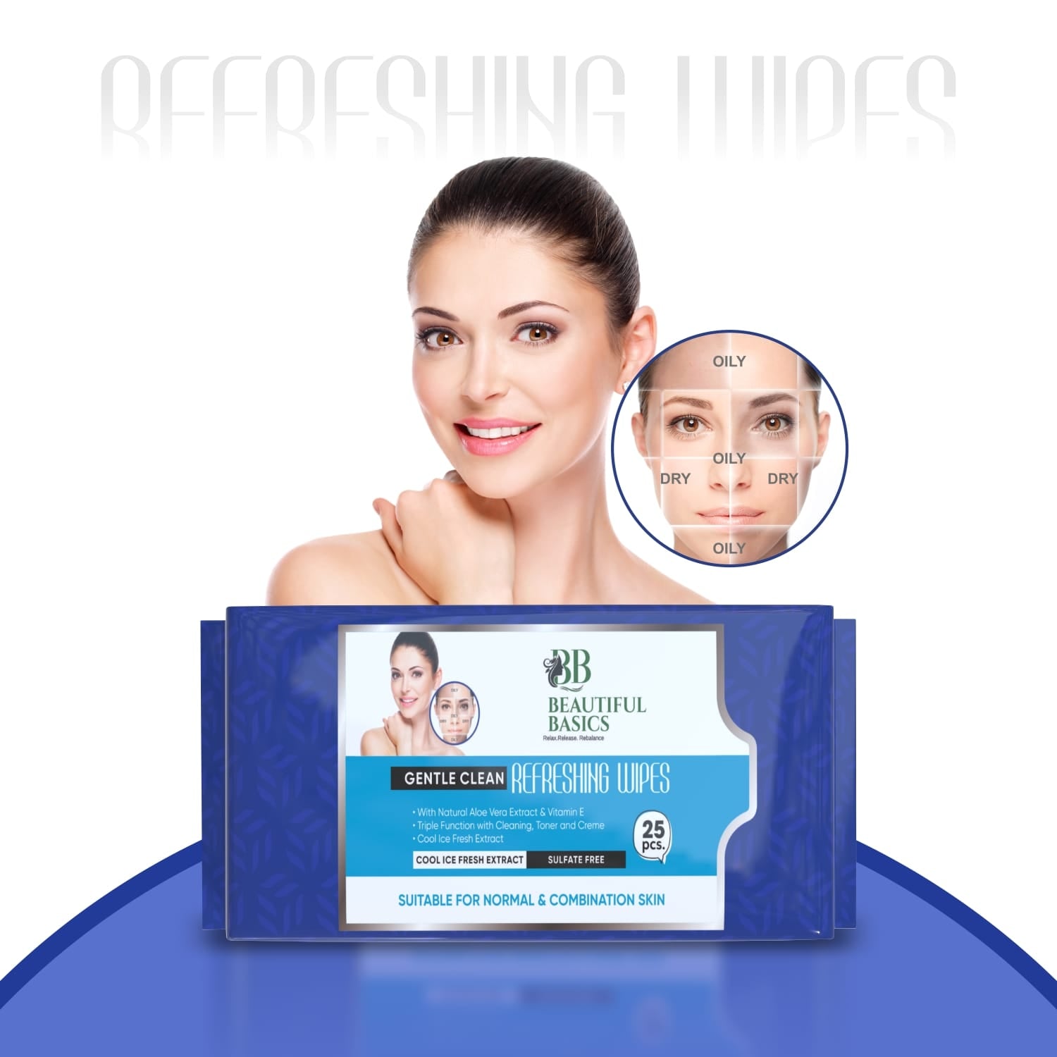 Refreshing Wet Wipes for Face | Facial Cleansing | Refreshing & Skin Hydration|  - 0977_normal_skin_face_wipes