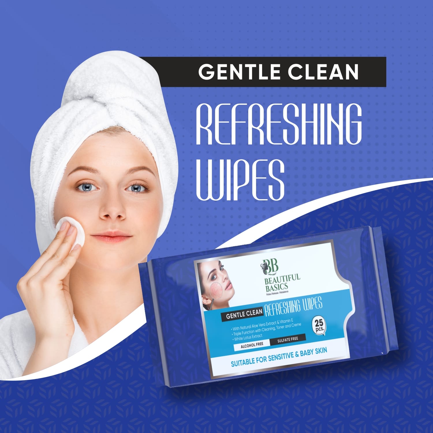 Refreshing Wet Wipes for Face | Facial Cleansing | Refreshing & Skin Hydration|  - 0983_sensitive_skin_face_wipes