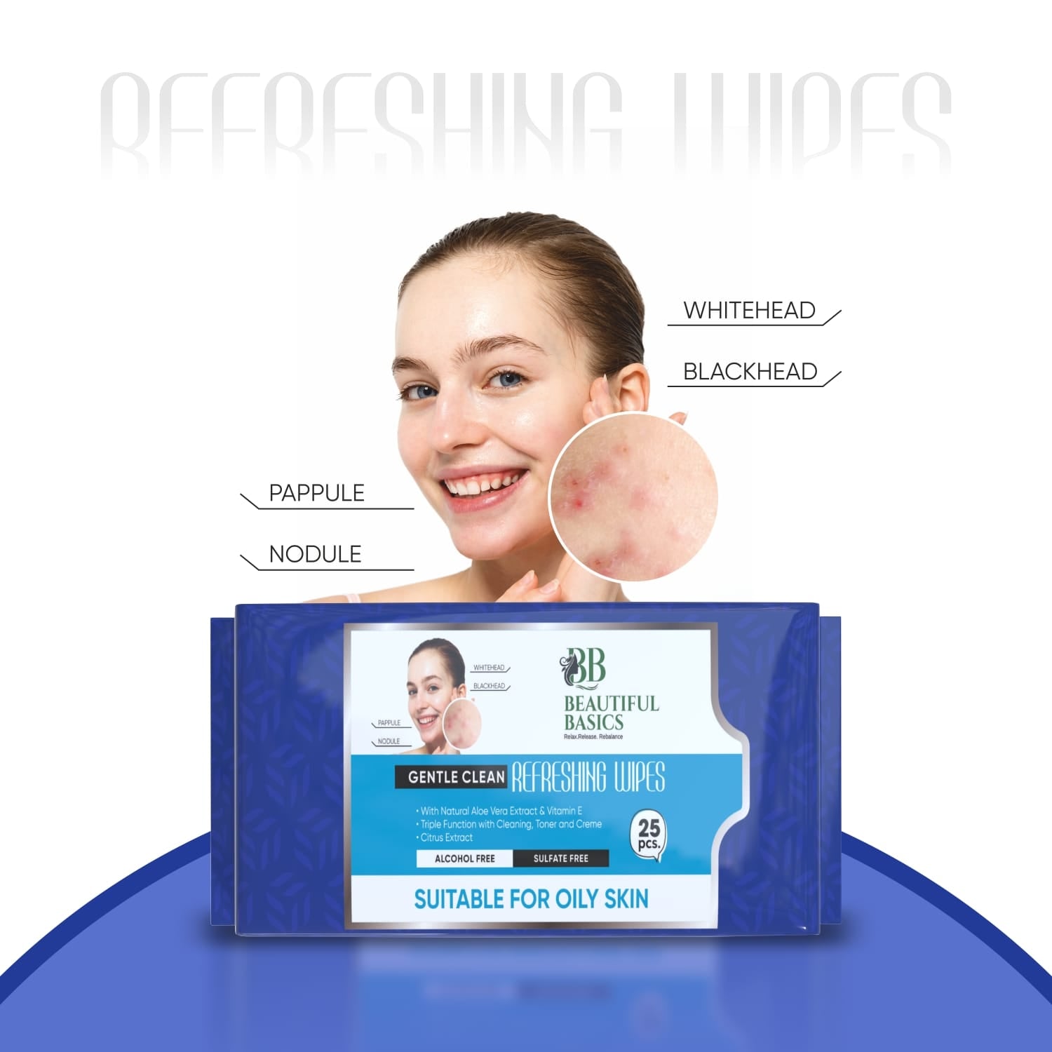 Refreshing Wet Wipes for Face | Facial Cleansing | Refreshing & Skin Hydration|  - 0979_oily_skin_face_wipes