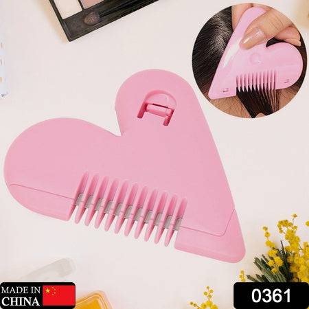 0361 Heart Shape Plastic Hair Cutting Scissors For Baby Girls Lightweight Portable Hair Thinning Doubleedge Stainless Steel Convenient For Hair Cutting For Hair Thinning (1 Pc ) - Superior eMart