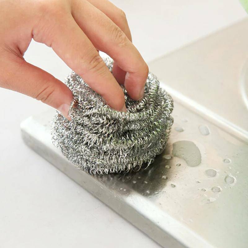 2388 Round Shape Stainless Steel Ball Scrubber (Pack Of 12) - Superior eMart