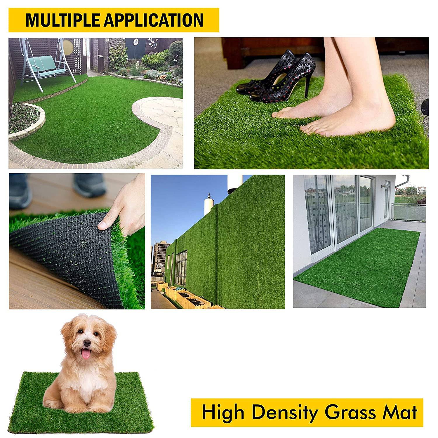 0612 Artificial Grass For Balcony Or Doormat Soft And Durable Plastic Turf Carpet 58x38cm - Superior eMart