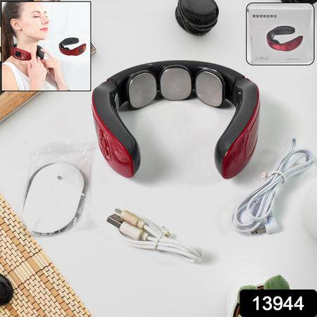 3 Heads Smart Electric Neck And Back Pulse Massager (1 Pc) - Superior eMart