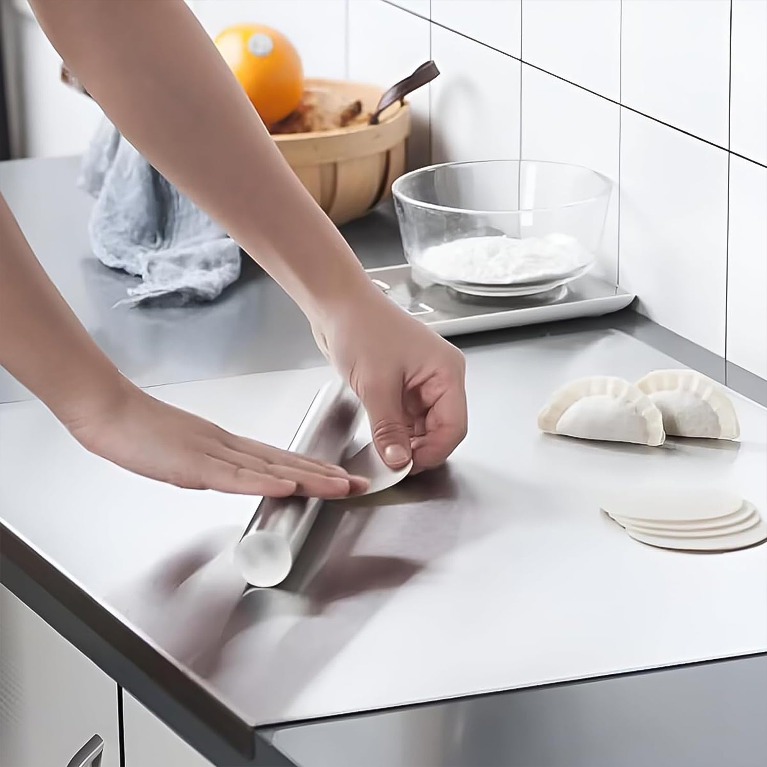 Stainless Steel Anti-bacterial Chopping Board For Kitchen (1 Pc)