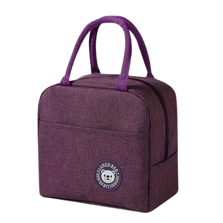 Insulated Lunch Bag With Zipper (1 Pc)