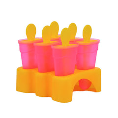 2261 Kulfi Maker Moulds Set Plastic Homemade Kulfi Mould 6pcs Set For Freezer Use - Superior eMart