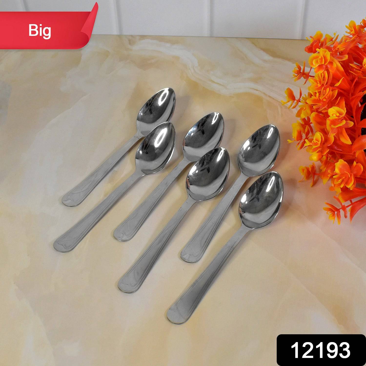 Big Dinner Spoons 6 Pieces Stainless Steel Table Spoon - Superior eMart