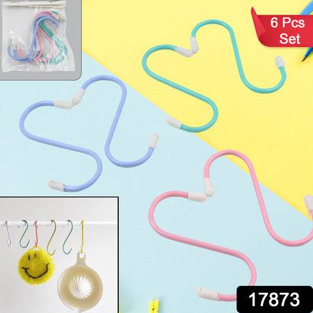 17873 S Shape Metal Hooks For Hanging Heavy Duty S Shaped Hooks For Hanging Clothes Metal Hooks For Kitchen Wardrobe Work Shop Bathroom Garden Office (6 Pcs Set) - Superior eMart