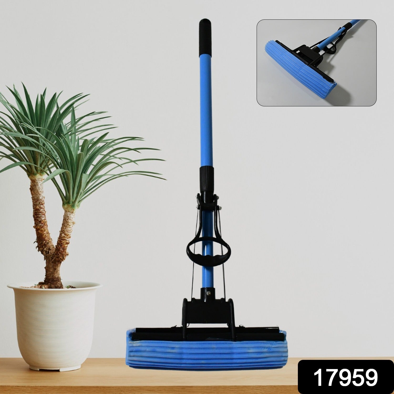 Floor Cleaning Squeeze Mop with Adjustable Telescopic Handle Squeegee Absorber S - 17959_squeeze_mop_with_adj_handle