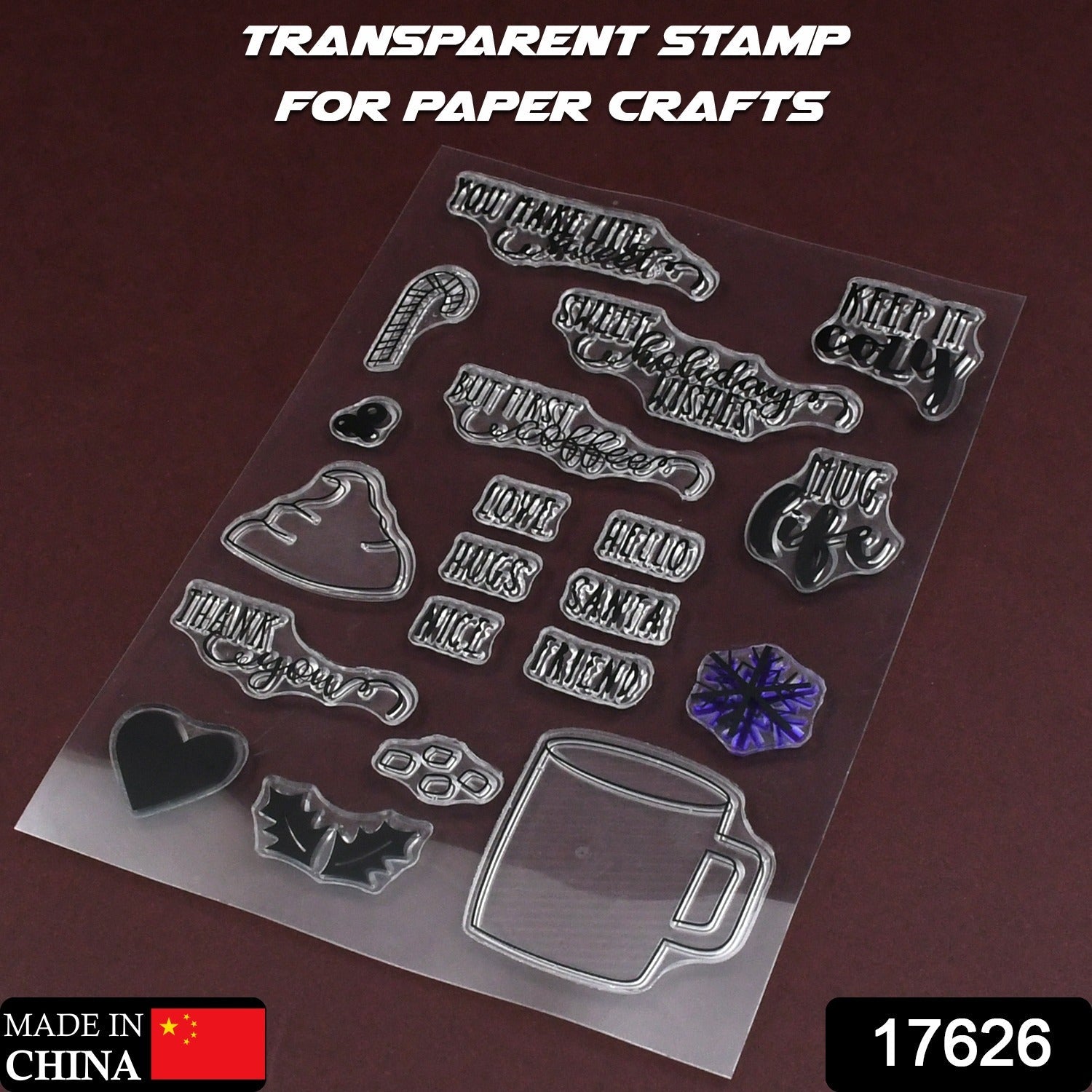 Reusable Rubber Stamp, TPR Stamp DIY Accessories Good Stamping Effect DIY Transp - 17625_paper_craft_rubber_stamp_no13