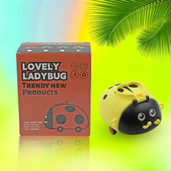 Cute Plastic Bug Shape Water Bottle with adjustable shoulder strap, 4 wheel &  S - 12566_bug_shape_water_bottle