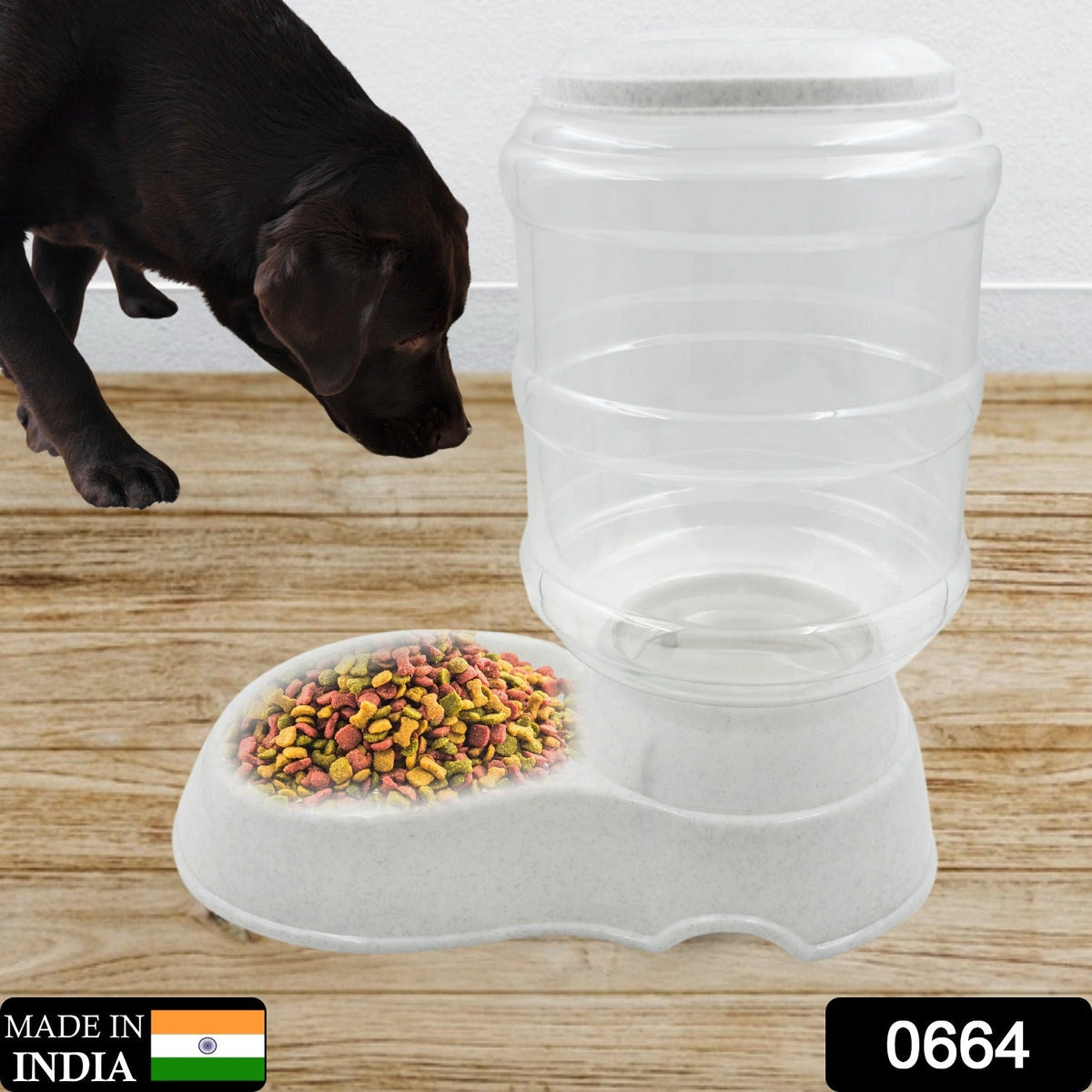 Automatic Pet Food Dispenser Self-Dispensing Pet Feeder Food Dispenser - 0664_pet_food_dispenser_set