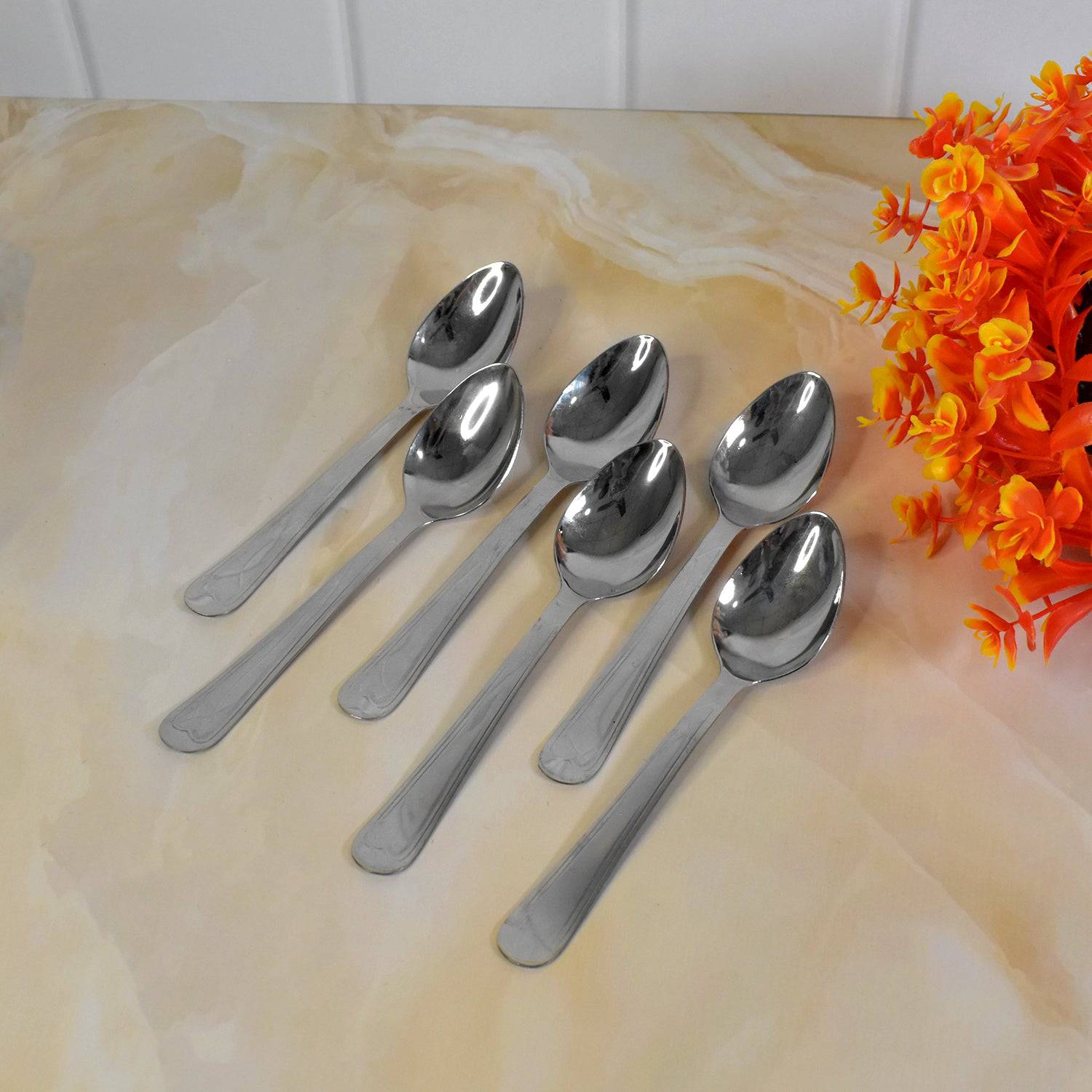 Big Dinner Spoons 6 Pieces Stainless Steel Table Spoon - Superior eMart