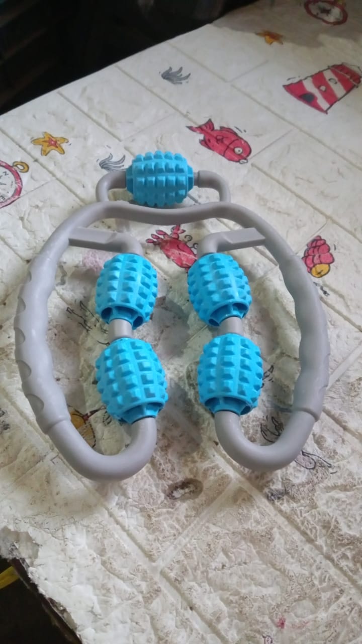 Muscle Massage Roller, 5 Wheels Relieve Soreness Leg Muscle Roller Fitness Rolle - 0265_massage_roller_5wheel_1pc