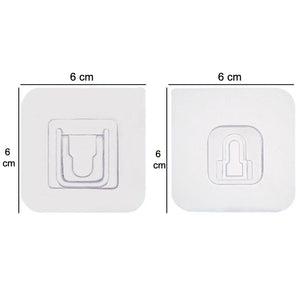 Heavy duty adhesive hooks with a smooth surface for secure wall mounting in various spaces