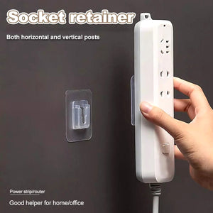 Heavy duty adhesive hooks for securing power strips and routers on walls in home or office