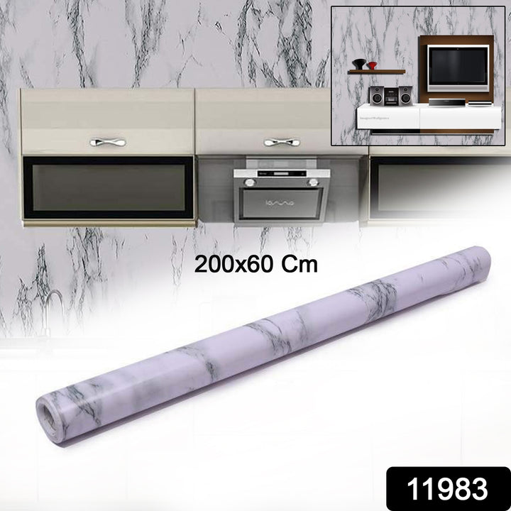 Superior eMart adhesive kitchen wallpaper roll with marble design 200x60 cm for home and kitchen walls