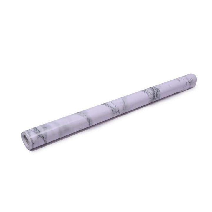 Superior eMart adhesive kitchen wallpaper roll with white marble design for easy home decoration
