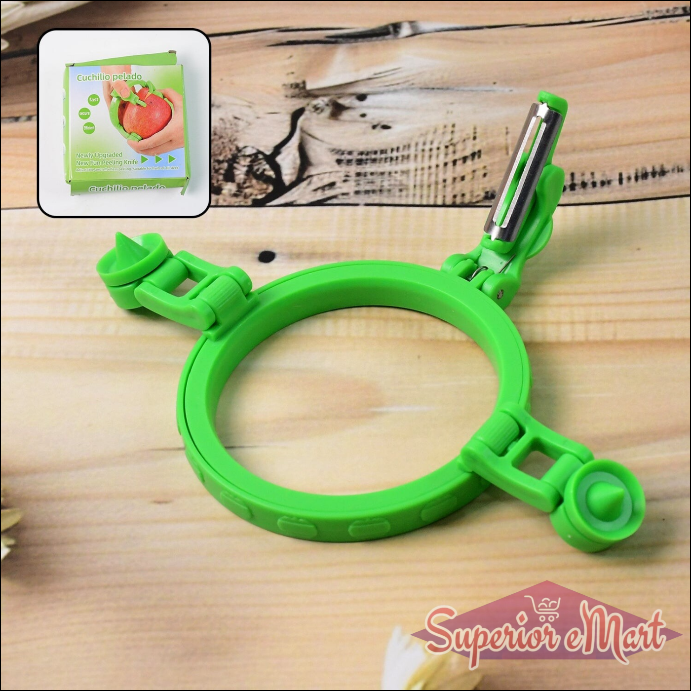 Adjustable Apple Peeler Cutter With Holder Ring - Superior eMart