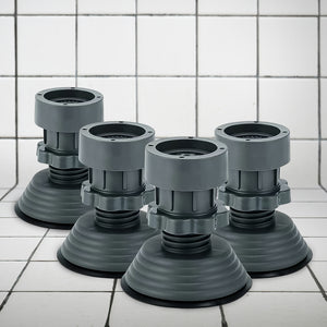 Set of Adjustable Appliance Stand Feet in Gray for Stability and Height Adjustment