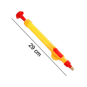 Adjustable garden sprayer nozzle in yellow with a comfortable grip for efficient watering