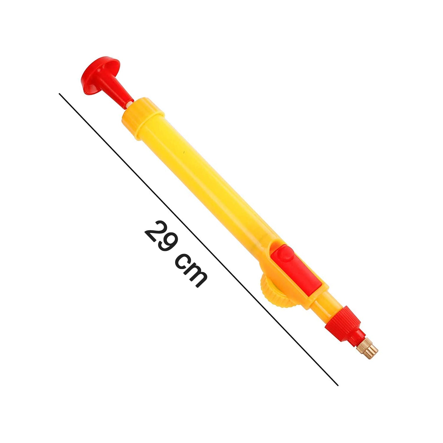 Adjustable garden sprayer nozzle in yellow with a comfortable grip for efficient watering