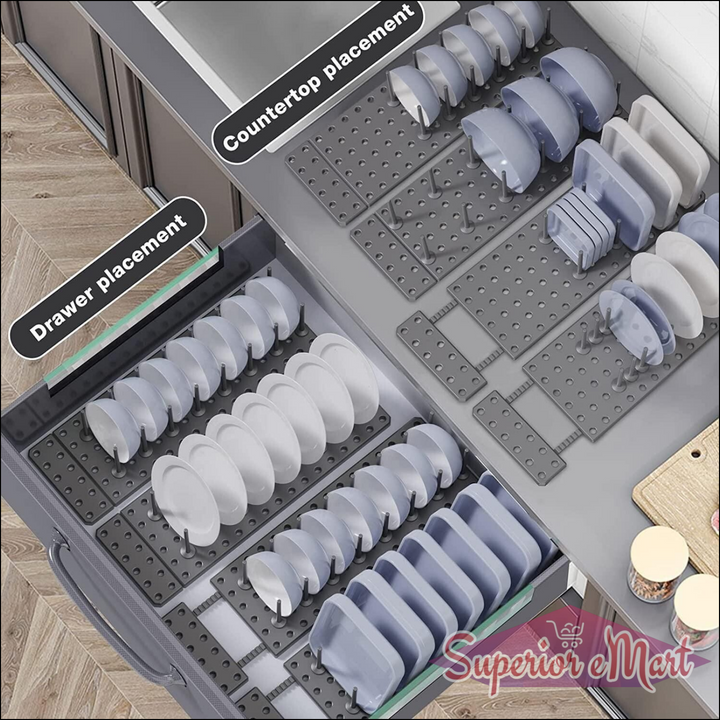 Adjustable Pegboard Dish Rack for Kitchen - Superior eMart
