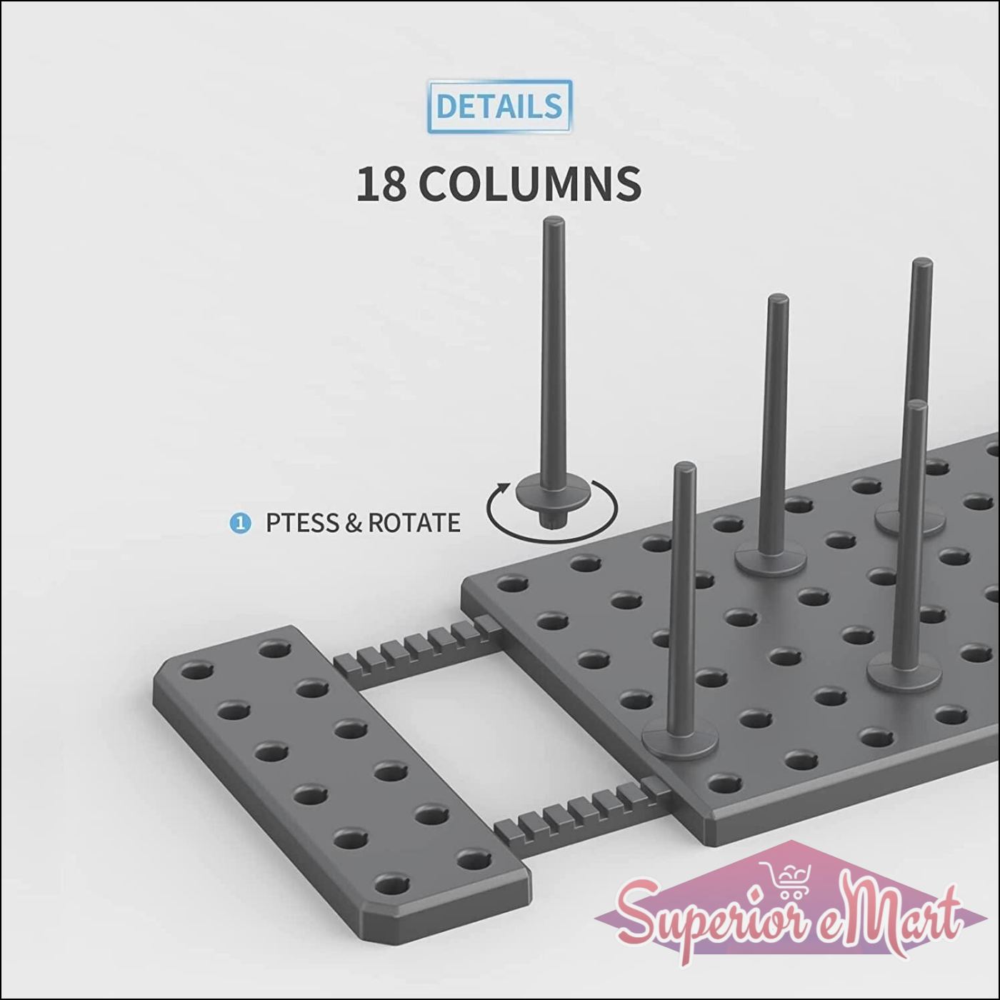 Adjustable Pegboard Dish Rack for Kitchen - Superior eMart