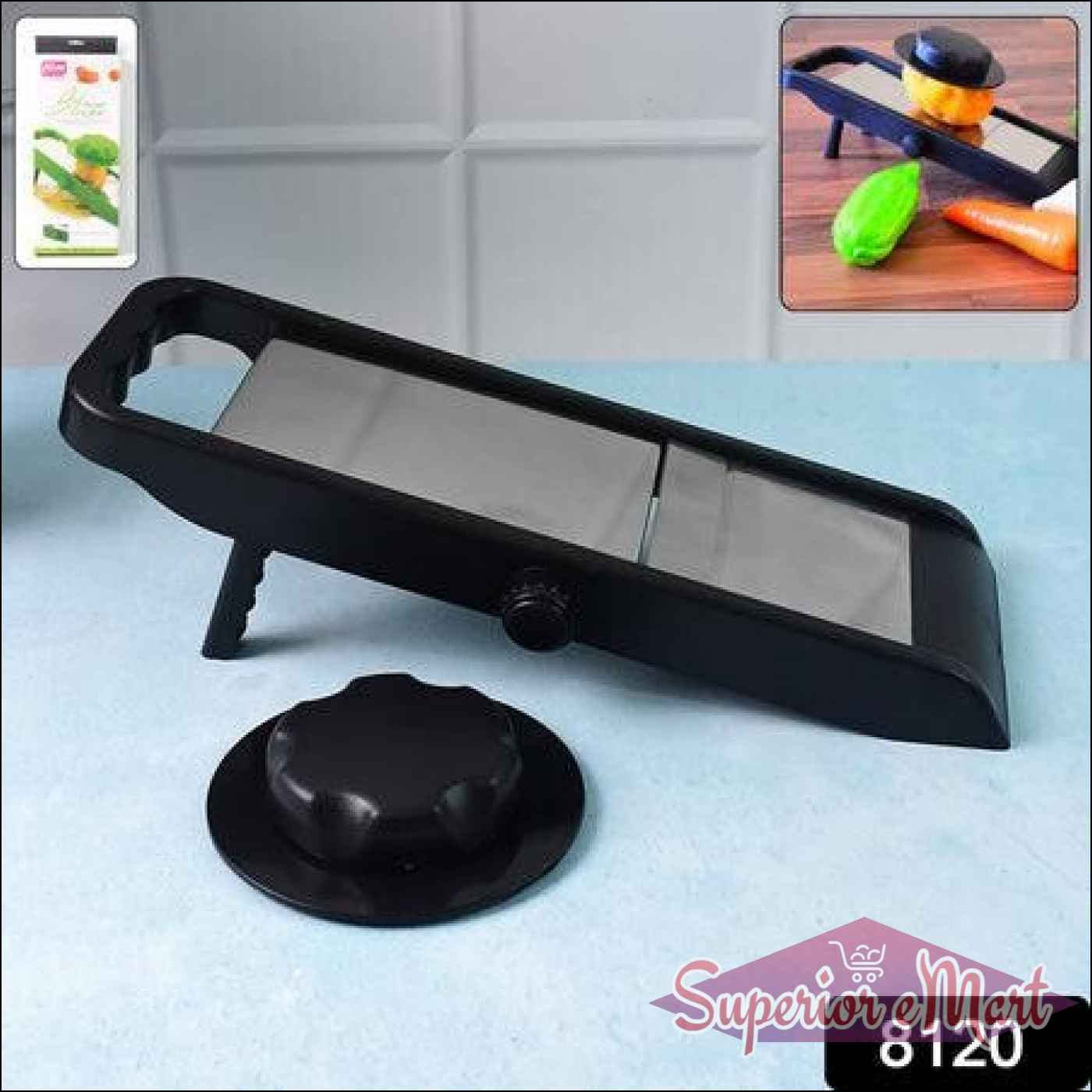 Superior eMart adjustable plastic slicer with adjustable thickness for consistent vegetable slicing