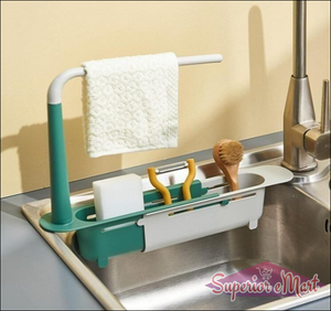 Adjustable Sink Organizer with Towel Bar - Superior eMart