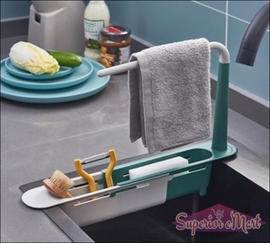 Adjustable Sink Organizer with Towel Bar - Superior eMart