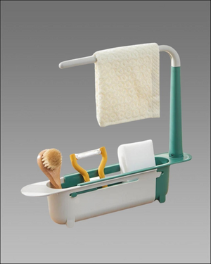 Adjustable Sink Organizer with Towel Bar - Superior eMart
