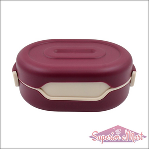 Superior eMart airtight food grade tiffin box in maroon color for safe food storage
