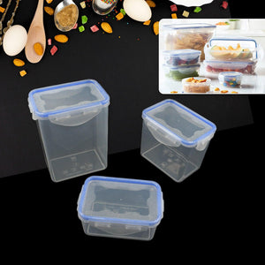 Airtight storage container set in various sizes perfect for keeping food fresh and organized
