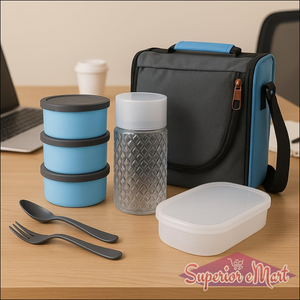 All in One Lunch Box Set with Bag & Containers - Superior eMart