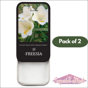 Pack of 2 Ancient Style Solid Perfume Balm with Freesia Scent in Elegant Packaging