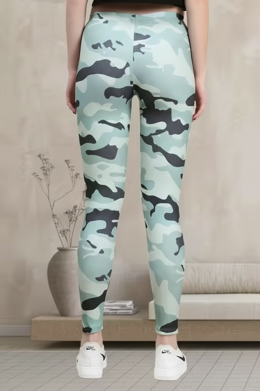 Girls camo ankle fit jeggings for women with stretchy fabric for comfort and style