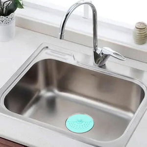 Superior eMart anti-odor drain cover for bathroom in a stainless steel sink with modern faucet