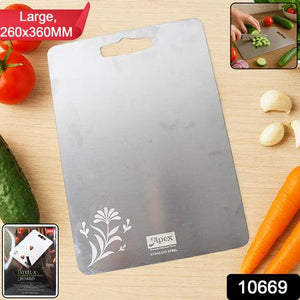 Superior eMart stainless steel chopping board with floral design for durable kitchen use