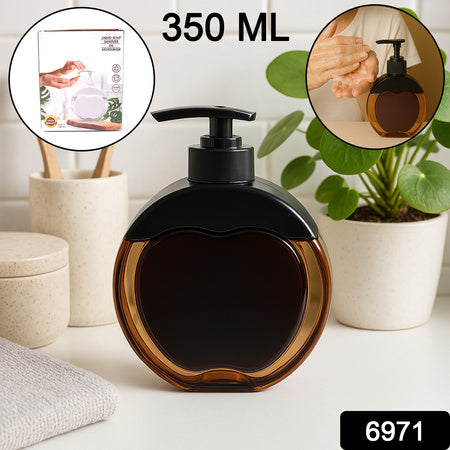 Refillable liquid soap dispenser in sleek black design with 350 ML capacity, perfect for any kitchen or bathroom