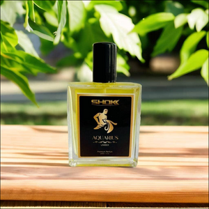 Aquarius Zodiac Unisex Perfume 50ml by Superior eMart in a stylish bottle surrounded by greenery