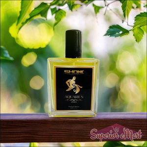 Aquarius Zodiac Unisex Perfume 50ml in clear bottle with black label, perfect for everyday wear