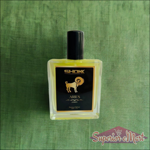 Aries Zodiac Unisex Perfume 50ml in a stylish bottle with a gold sheep logo