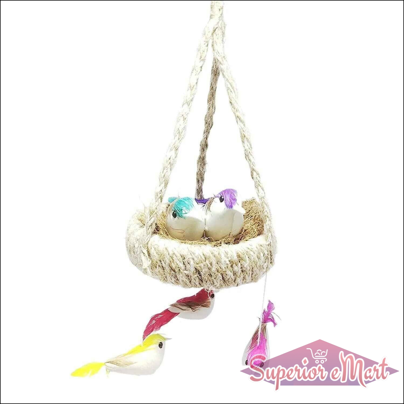 Artificial Jute Bird Nest Decor - Superior eMart