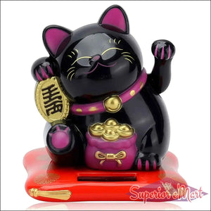 Superior eMart Wealth Attracting Cat Figurine with Colorful Design for Home Decor