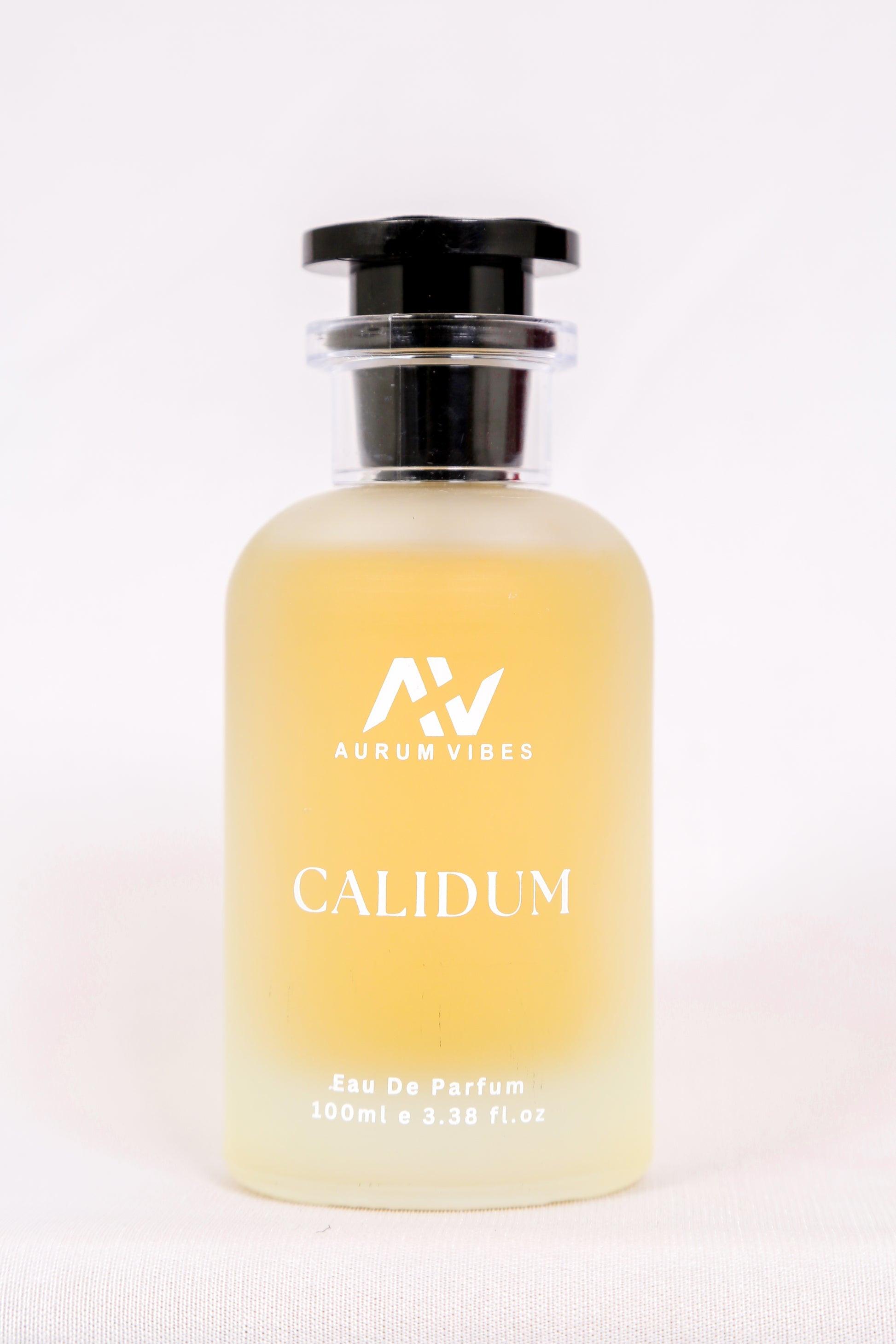 Calidum male perfume 100ml in a sleek glass bottle with a black cap for a sophisticated scent experience