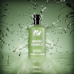 Mood Tempus Unisex Perfume 100ml in a sleek bottle with a refreshing green design