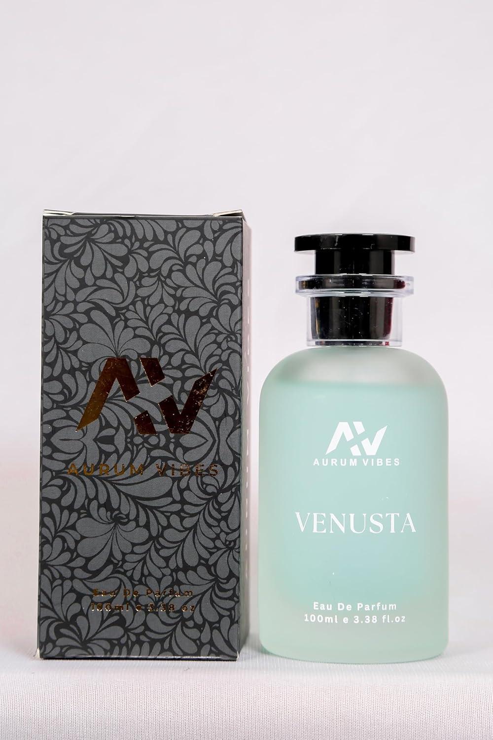 Venusta male perfume 100ml in elegant bottle with stylish packaging for a fresh, captivating scent