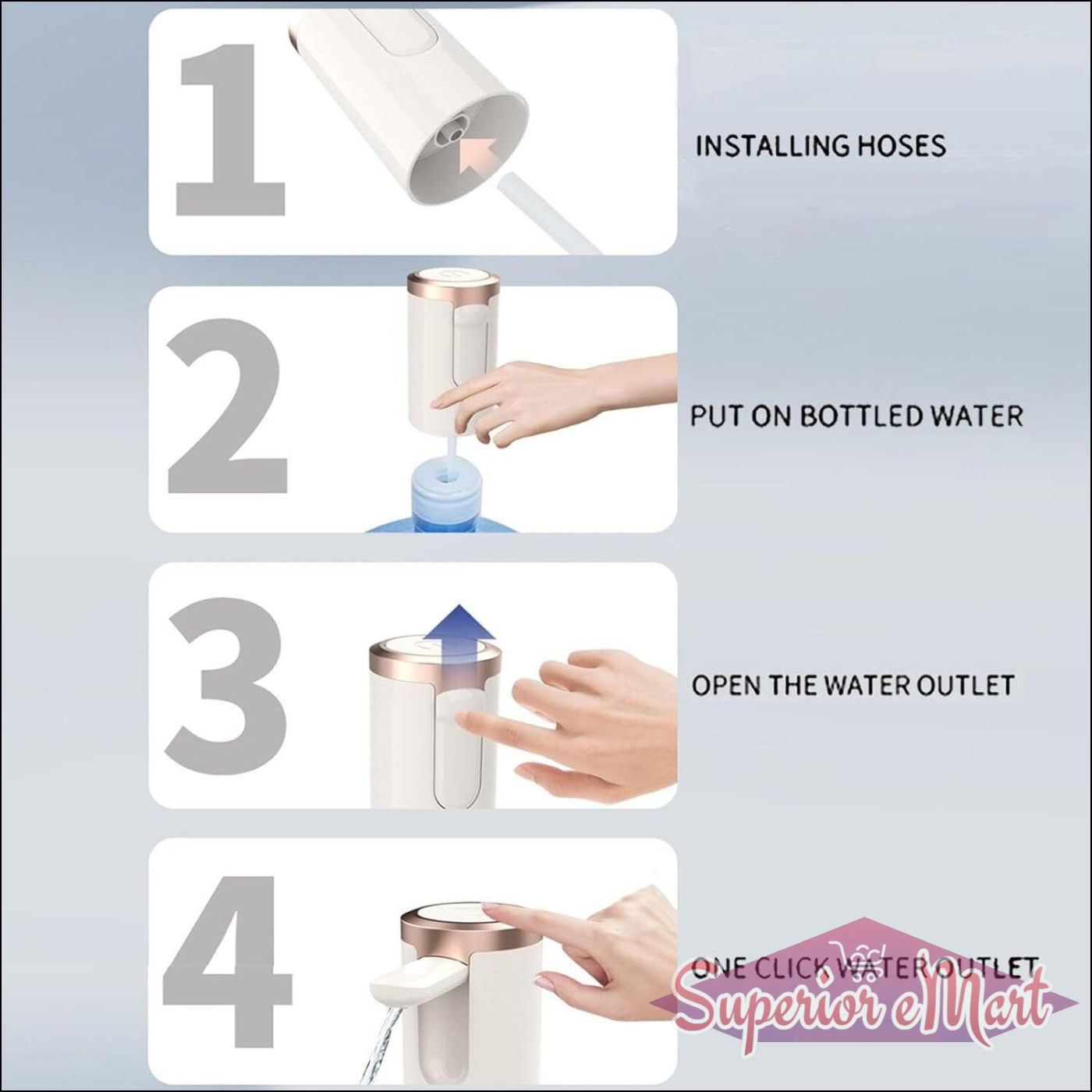 Automatic Water Dispenser For 20 Litre Bottle (1 Pc) - Superior eMart